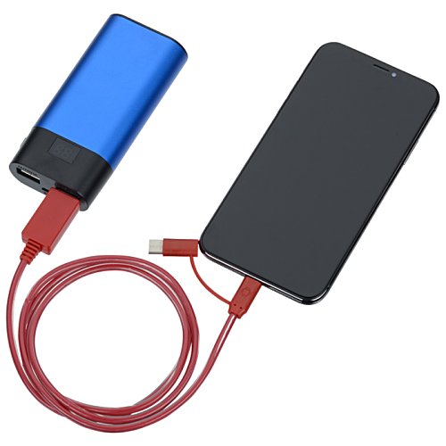 Additional Image 3 - a blue and black device with a red cord