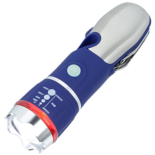 Additional Image 2 - a blue and silver flashlight