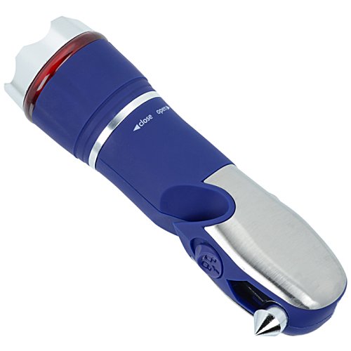 Additional Image 4 - a blue and silver flashlight