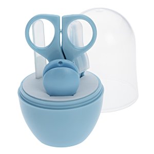 Additional Image 1 - a blue baby bottle with scissors