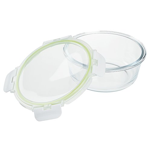 Additional Image 1 - a clear plastic bowl with a green rim