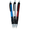 a group of pens on a white background