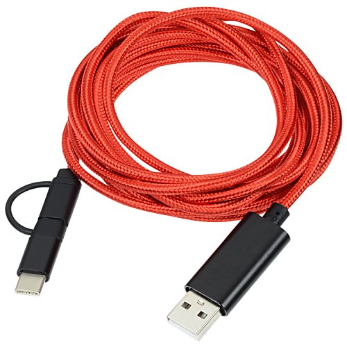 Braided 10' Duo Charging Cable Image 1 of 6