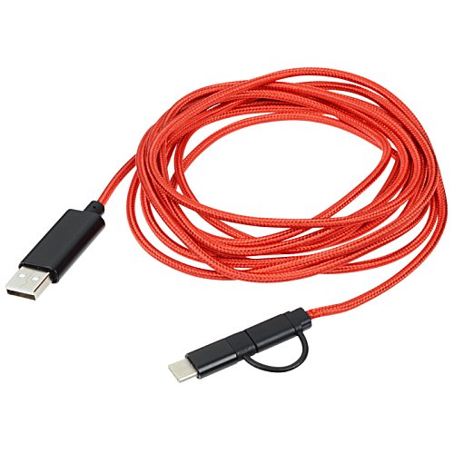 Braided 10' Duo Charging Cable Image 2 of 6