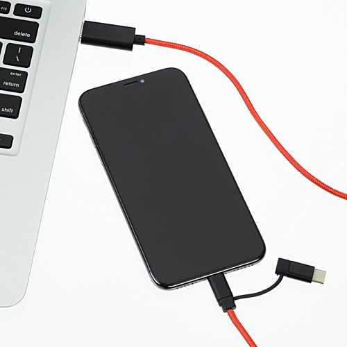Braided 10' Duo Charging Cable Image 5 of 6