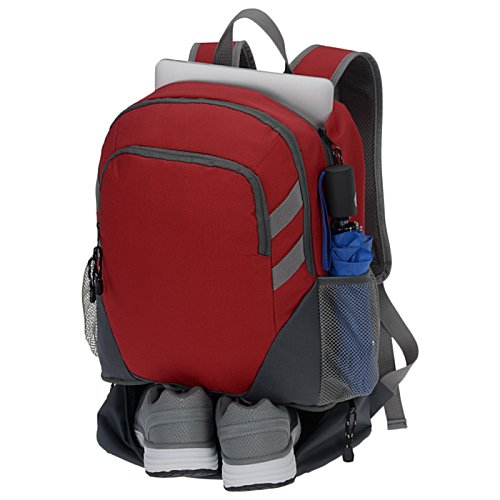 Additional Image 3 - a red and grey backpack
