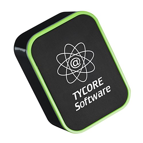 Additional Image 6 - a black and green rectangular object with a logo