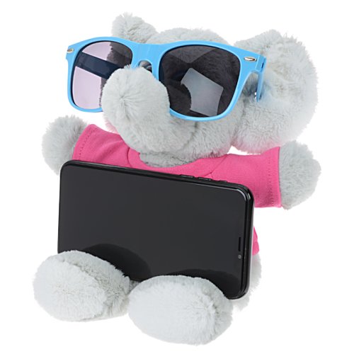 Additional Image 4 - a stuffed animal wearing sunglasses and a pink shirt