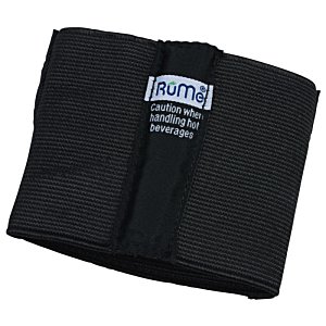 Additional Image 1 - a black fabric with a blue stripe