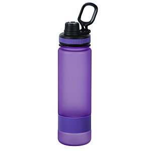 Additional Image 1 - a purple water bottle with a black lid