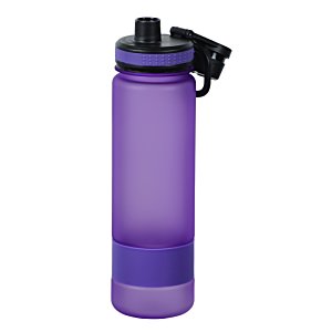 Additional Image 2 - a purple water bottle with a black lid