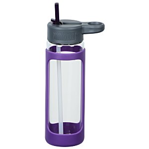 Additional Image 1 - a purple water bottle with a straw