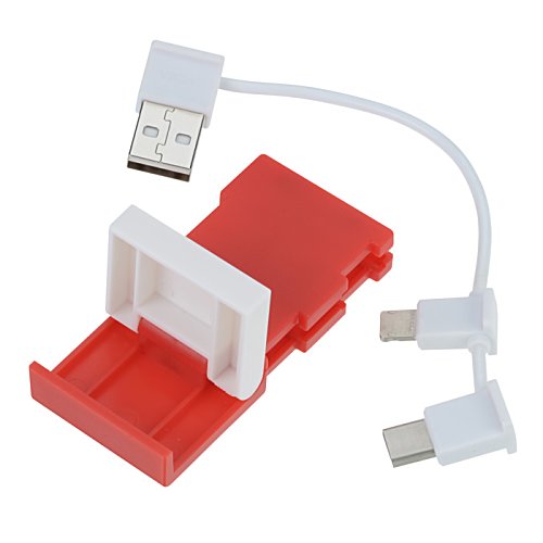 Flip Top Phone Stand with Duo Charging Cable Image 1 of 6