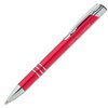 a red pen with silver cap