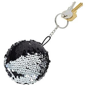 Additional Image 2 - a key chain with a ball of fur