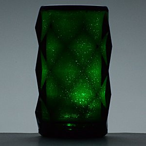Additional Image 5 - a green glass with a diamond pattern