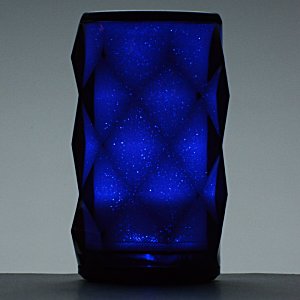 Additional Image 6 - a blue glass with a diamond pattern