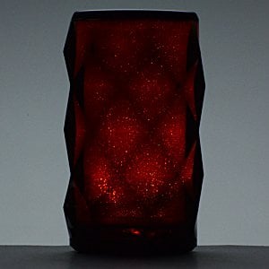 Additional Image 7 - a red glass with a diamond pattern