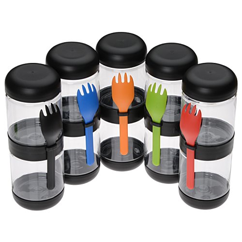 Additional Image 2 - a group of plastic containers with different colored spoons