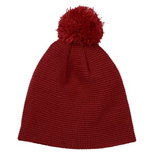 Additional Image 1 - a red hat with a pom