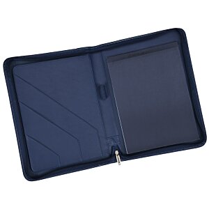 Additional Image 1 - a blue wallet with zipper