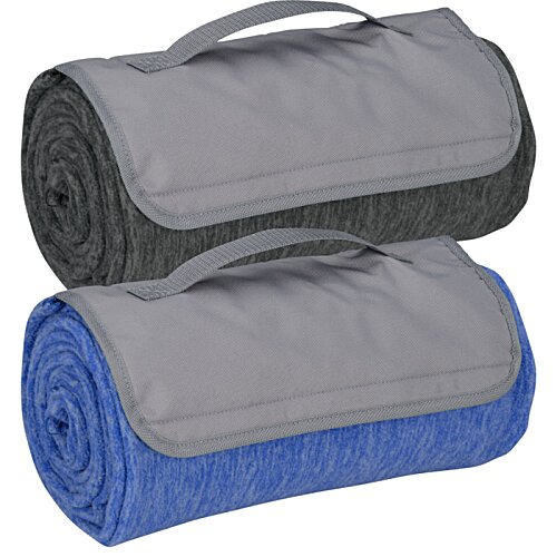 Heather Roll Up Heavyweight Fleece Blanket Image 3 of 3