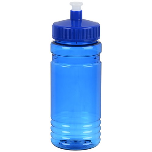 Additional Image 1 - a blue water bottle with a white cap