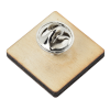 View Image 2 of 2 of Wood Lapel Pin - Square - Full Colour