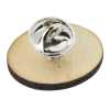 View Image 2 of 2 of Wood Lapel Pin - Oval - Full Colour