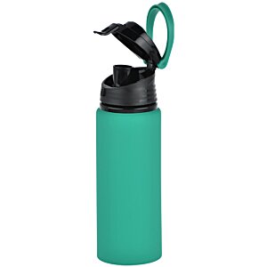 Additional Image 2 - a green water bottle with a black lid