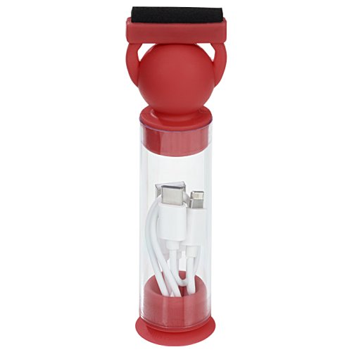 Additional Image 2 - a red and clear tube with a black handle