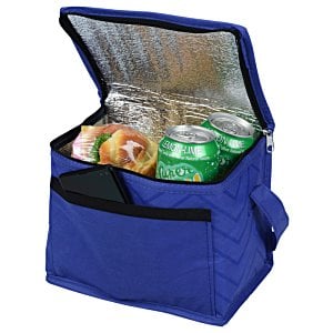 Additional Image 1 - a blue cooler bag with food in it