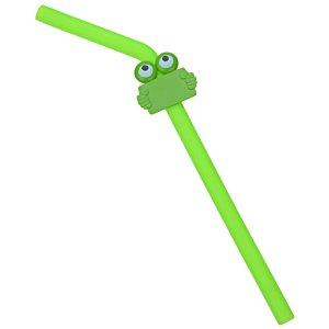 Additional Image 2 - a green straw with a frog face