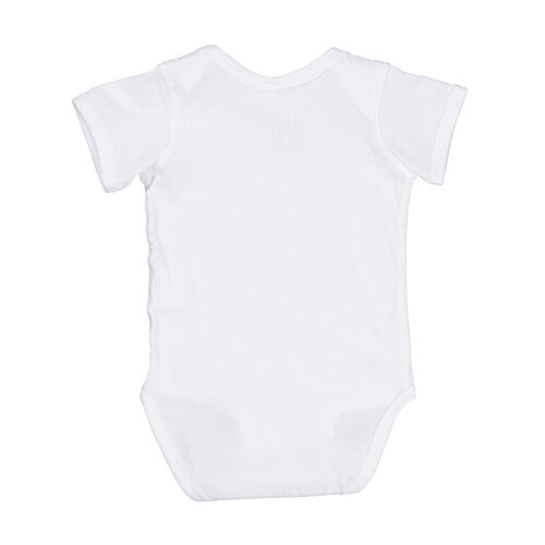 Additional Image 1 - a white baby bodysuit on a white background