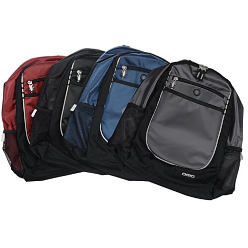 Additional Image 4 - a stack of black and red backpacks