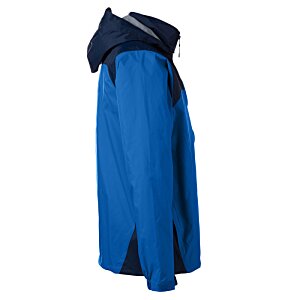 Additional Image 1 - a blue coat with a black hood