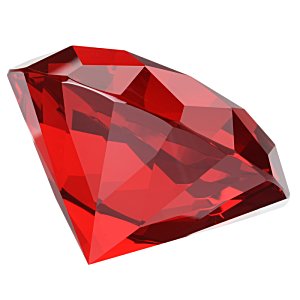 Additional Image 2 - a red gem on a white background