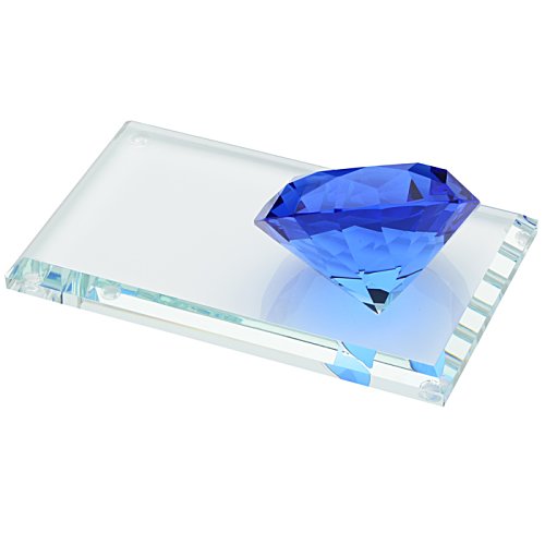 Additional Image 1 - a blue diamond on a glass plate