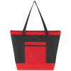 a red and black bag