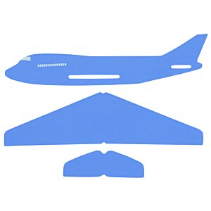 Additional Image 1 - a blue airplane with a white background