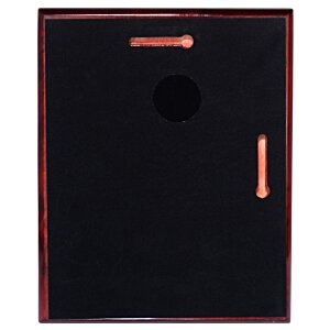 Additional Image 2 - a black rectangular object with a circle and a hole in it