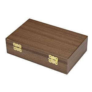 Additional Image 3 - a brown box with gold hinges