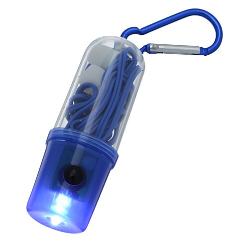 Carabiner Case Key Light with Ear Buds Image 1 of 3