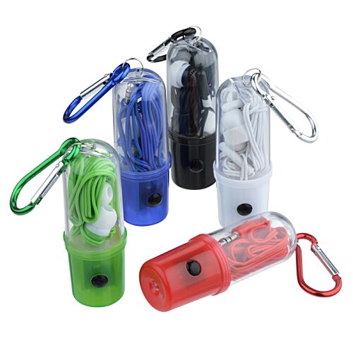Carabiner Case Key Light with Ear Buds Image 3 of 3