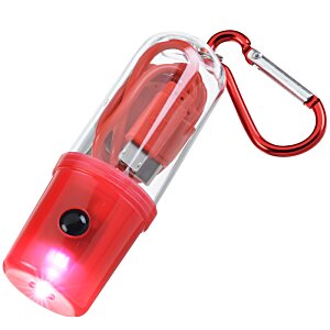 Additional Image 1 - a red flashlight with a black button
