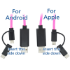 View Image 3 of 2 of Rainbow Duo Charging Cable - 5'