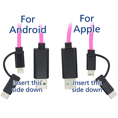 Rainbow Duo Charging Cable - 5' Image 2 of 2