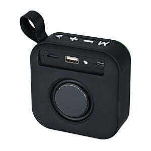Additional Image 2 - a black square speaker with a black circle