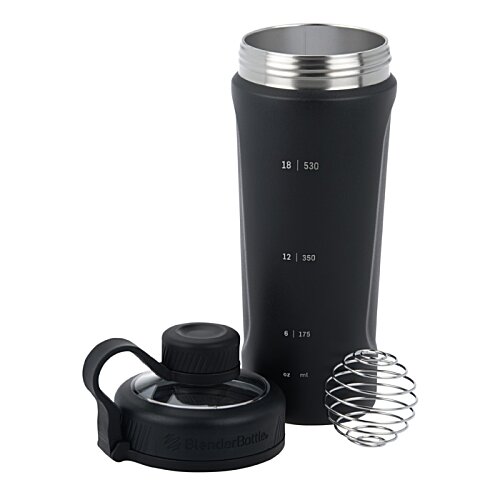 Additional Image 1 - a black and silver water bottle
