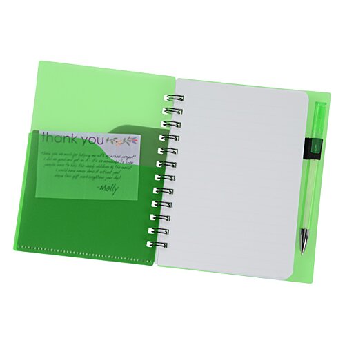 Additional Image 2 - a green and white notebook